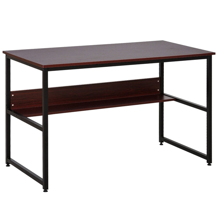 Home Office Desk with Shelf & Adjustable Feet