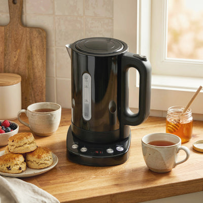 Electric Kettle with Fast Boil and Variable Temperature for Tea and Coffee Black AOSOM