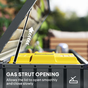 400L Galvanised Steel Garden Storage Box Weather Resistant by Outsunny