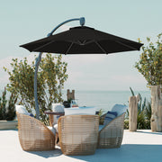 Black 3m Cantilever Garden Parasol With 360Â° Rotation and Crank Handle Premium Quality by Outsunny