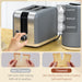Grey 1.7L Fast Boil Cordless Kettle and 2 Slice Toaster Set with 7 Browning Levels by HOMCOM