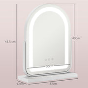 White LED Vanity Mirror 33 x 44.5 cm for Makeup and Skincare by HOMCOM