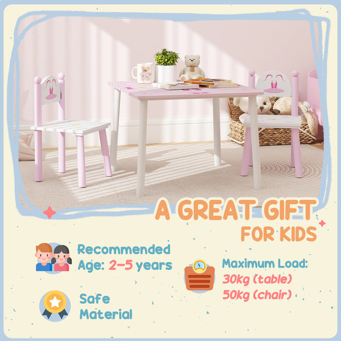 Princess Kids Table and Chairs Set for Drawing Art and Playroom Activities by AIYAPLAY