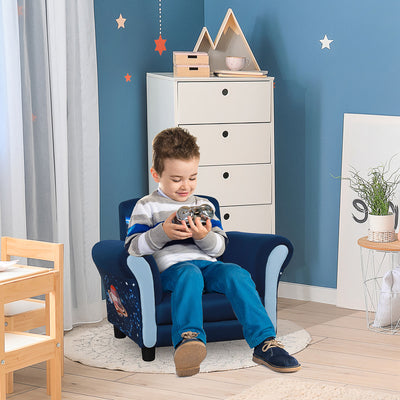 Kids Mini Armchair Sofa With Soft Cushion and Armrests Ideal for Reading or Relaxing, Blue