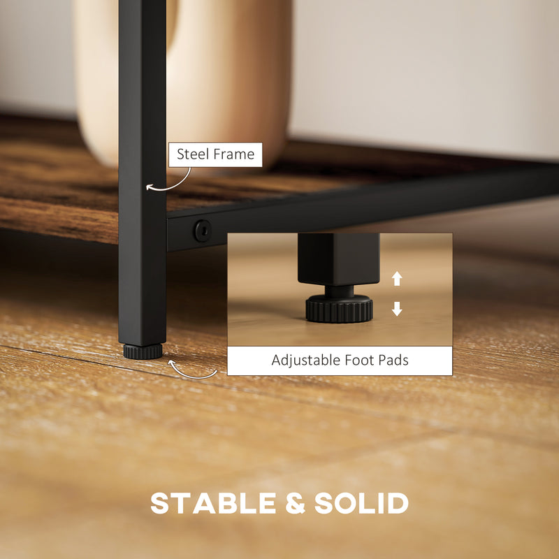 Industrial TV Stand With Storage Shelves For TVs Up To 60 Inches Ideal For Living Rooms