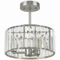 Crystal Ceiling Light for Brightening Bedrooms or Living Rooms Semi Flush