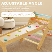 8 in 1 Toddler Climbing Frame with Slide Arch and Ladder for Indoor Play Multicolour AOSOM
