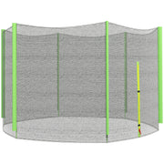 8ft Trampoline Net Replacement with Zipped Entrance and 6 Pole Covers Green by SPORTNOW AOSOM