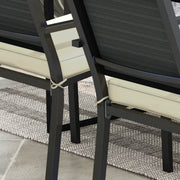 Beige 4 Piece Patio Chair Cushion Set with Ties Ideal for Garden or Indoor Seating