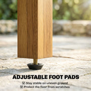 Coffee Table for Indoor or Outdoor Use Compact Acacia Wood with Slatted Top Teak Outsunny