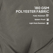 Set of 4 Light Grey Padded Garden Seat Cushions for Outdoor Chairs by Outsunny