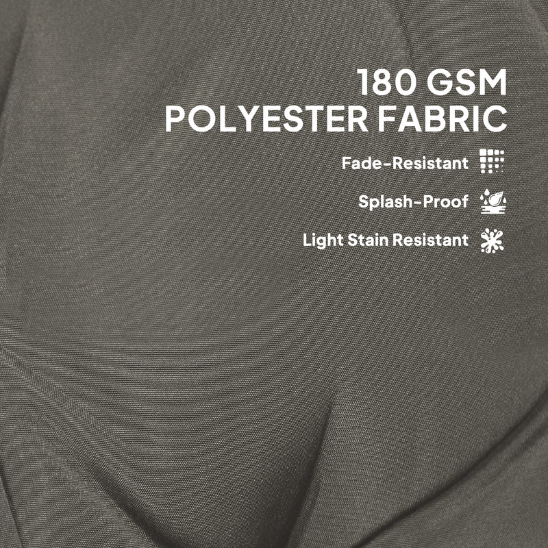 Set of 4 Light Grey Padded Garden Seat Cushions for Outdoor Chairs by Outsunny