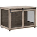 Walnut Brown Extra Large Dog Crate Furniture with Sliding Door 118 x 75.5 x 82cm by PawHut