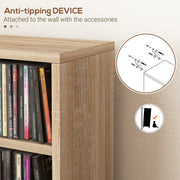 Set of Two CD Storage Towers Holds 102 CDs Each Ideal for Home Organisation, Wood Effect