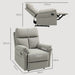 Grey Manual Reclining Chair with 140 Degree Adjustment and Footrest by HOMCOM
