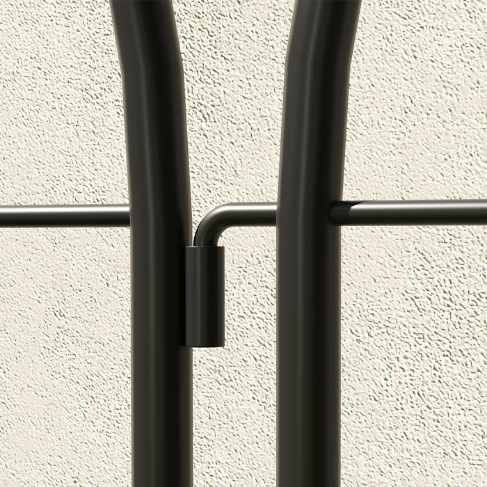 Set of 2 Metal Garden Trellis Panels for Climbing Plants Flowers and Vines 150 x 50 cm by Outsunny