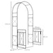 Black Metal Garden Arch with Gate Elegant Outdoor Climbing Plant Support by Outsunny