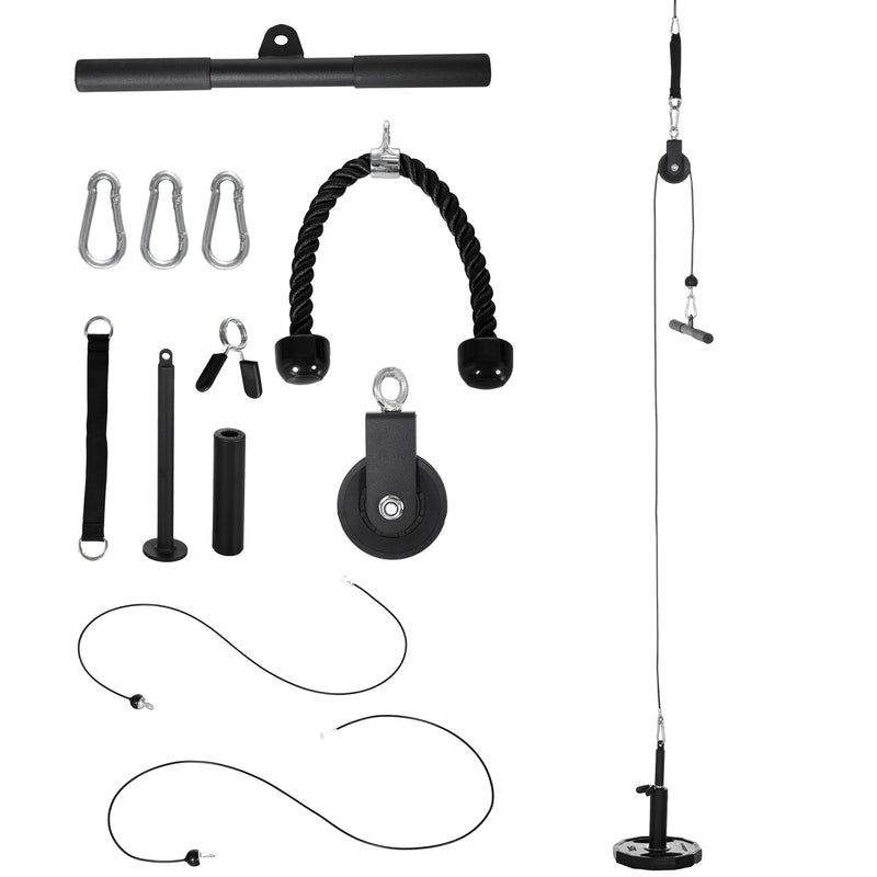 Cable Machine Pulley System with DIY Loading Weight Pin for Lat Pulldown by SPORTNOW AOSOM