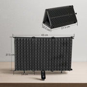 Foldable Microphone Isolation Shield With Adjustable Panels For Studio Recording Black AOSOM