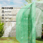 Walk in Polytunnel Greenhouse with Hinged Door and PE Cover 3x2m by Outsunny