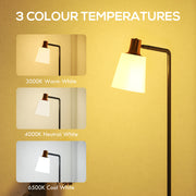 Modern Floor Lamp with Rotatable Head and Adjustable Colour Temperatures for Home, Black AOSOM