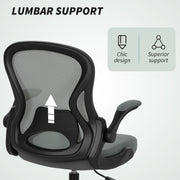 Ergonomic Mesh Draughtsman Chair with Lumbar Support and Foot Ring for Standing Desk Charcoal Grey