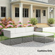 Garden Cushion Set for Comfortable Outdoor Seating with Easy Care Cream Outsunny