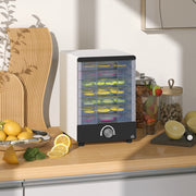 White Food Dehydrator with Seven Trays and Adjustable Temperature 40-70 Degrees Centigrade by HOMCOM