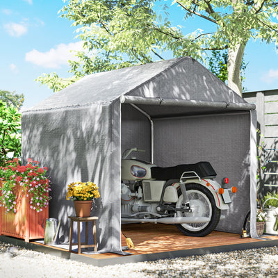 Grey 2 x 2m Garden Storage Tent Waterproof Fabric Shelter by Outsunny