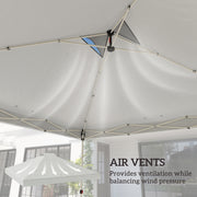 Gazebo Roof Replacement Waterproof Canopy for 3 x 3 m Frames UV Protection White Outsunny