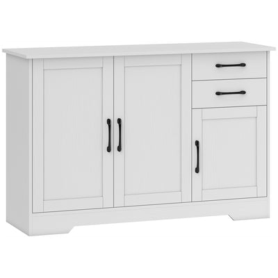 Sideboard with Drawers and Cabinets for Organised Dining or Living Room Storage White AOSOM