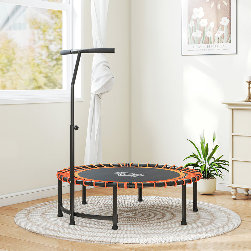 Mini Orange Kids Trampoline with Adjustable Handle and Steel Frame by Outsunny AOSOM