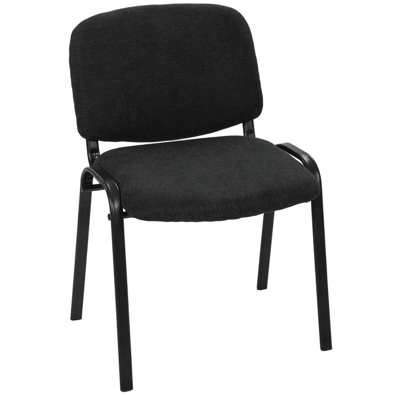 Stackable Office Visitor Chair for Easy Storage and Clutter-Free Workspace Black