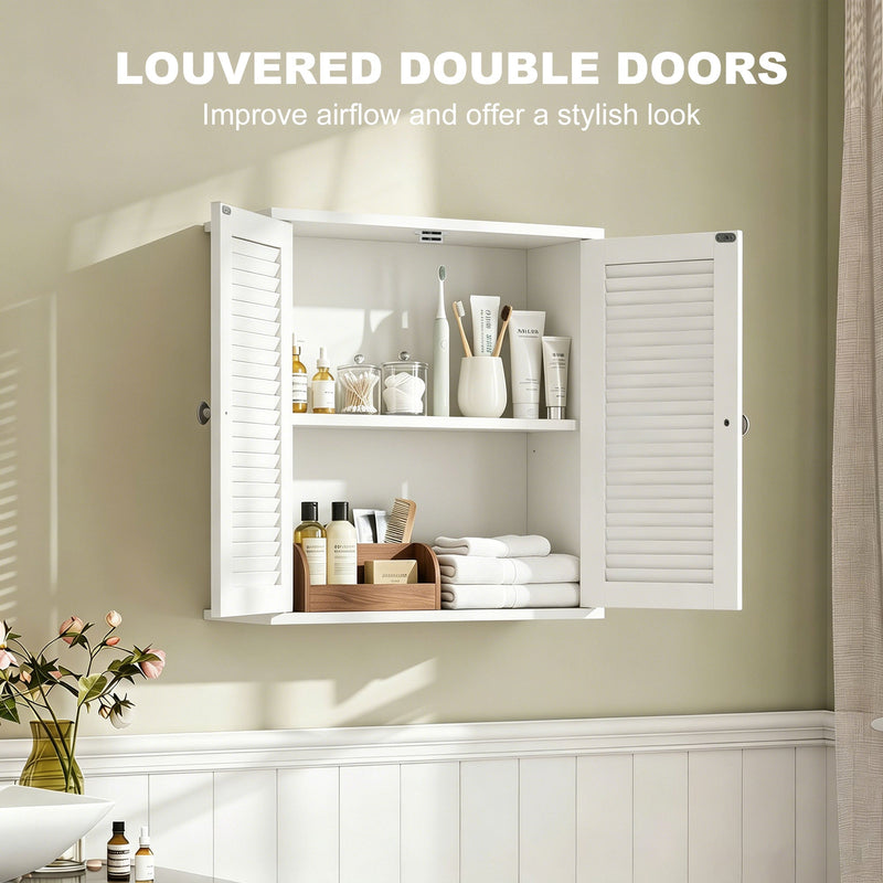 Bathroom Wall Cabinet White - image 4