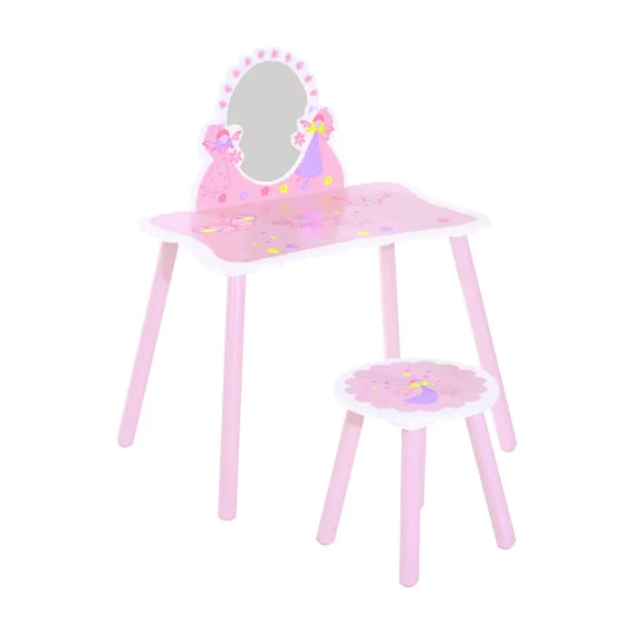 Childrens Dressing Table With Mirror, Fairy Theme