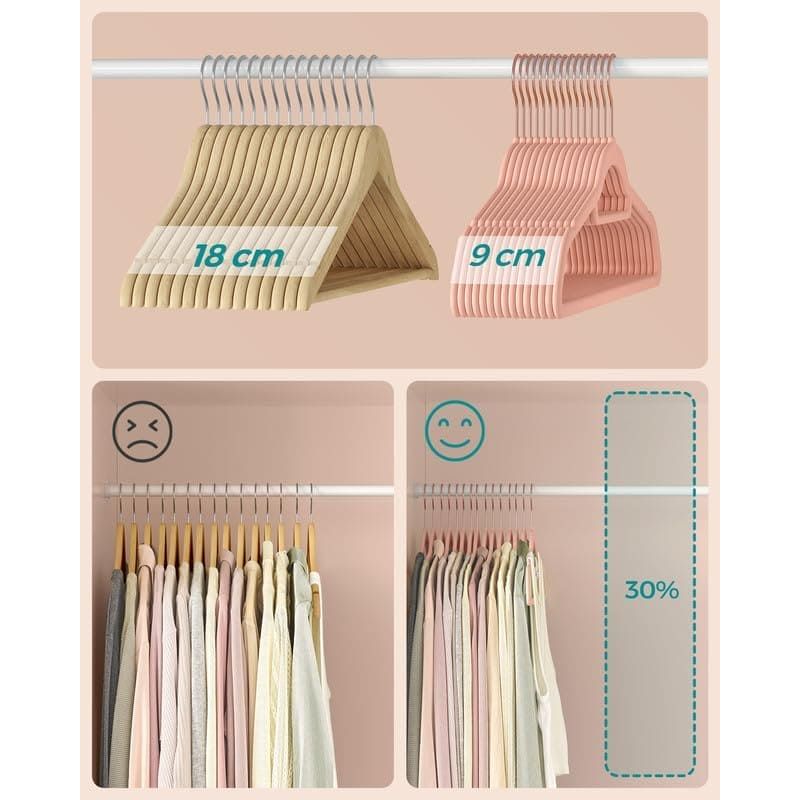 Rose Gold Clothes Hanger Set (Pack 30) by Songmics