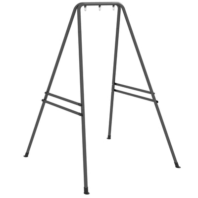 Heavy Duty Hammock Chair Stand For Hanging Swing Or Egg Chair Ideal For Garden Use Black AOSOM