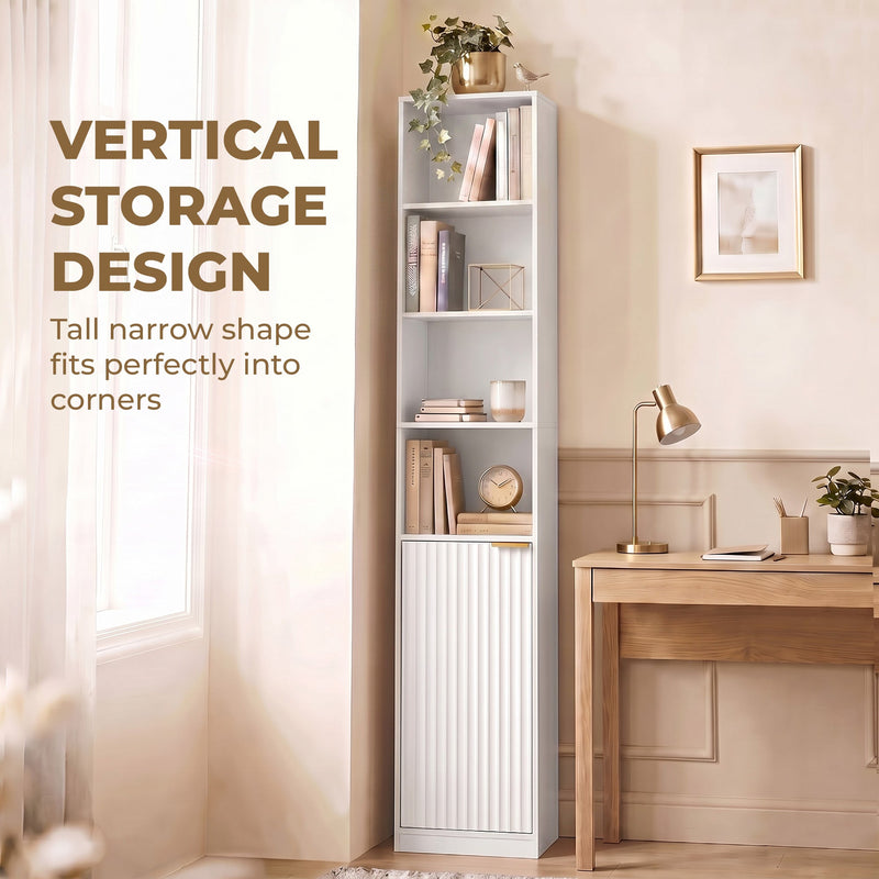 Corner Bookcase White Wood Effect - image 5