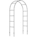Black Metal Garden Arch for Climbing Plants Roses and Vines 240H cm by Outsunny