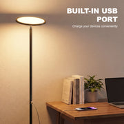 Smart Floor Lamp with Customisable Colour and Adjustable Head for Living Room Lighting Black Homcom