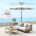 Cream 3m Replacement Parasol Canopy UPF 50 Plus with Top Vent Fits 8 Rib Frames by Outsunny