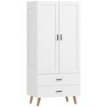 Wardrobe with Deep Hanging Space and Drawers for Organised Bedroom Storage White