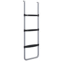 Galvanised Steel Trampoline Ladder 2 or 3 Step for 6ft to 16ft Trampolines Silver by SPORTNOW AOSOM