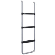 Galvanised Steel Trampoline Ladder 2 or 3 Step for 6ft to 16ft Trampolines Silver by SPORTNOW AOSOM