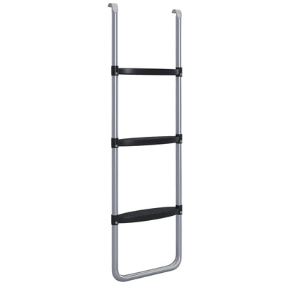 Galvanised Steel Trampoline Ladder 2 or 3 Step for 6ft to 16ft Trampolines Silver by SPORTNOW AOSOM