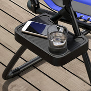 Blue Zero Gravity Outdoor Recliner Chair with Padded Seat, Cup Holder and Headrest by Outsunny