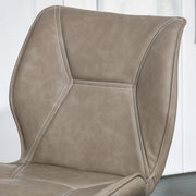 Set of 4 Racing Style Dining Chairs with Ergonomic Back and Steel Legs for Home Brown AOSOM