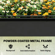 Raised Garden Bed with Clear Greenhouse Cover for Easy Gardening and Plant Protection Black Outsunny