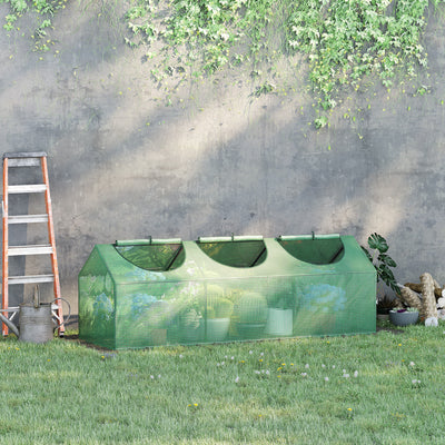 Mini Greenhouse For Outdoor Gardening With PE Cover And Observation Windows Green