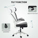 Black Ergonomic Mesh Swivel Office Chair With Lumbar Support and Flip-Up Armrests by HOMCOM